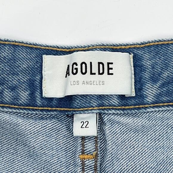 AGOLDE Parker Vintage Cut Off Denim Shorts Swapmeet Women’s Size 22 Distressed - Picture 3 of 5